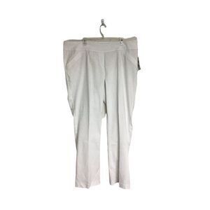 Kim Rogers White Pull On Pants‎ Women's Plus Size 24W